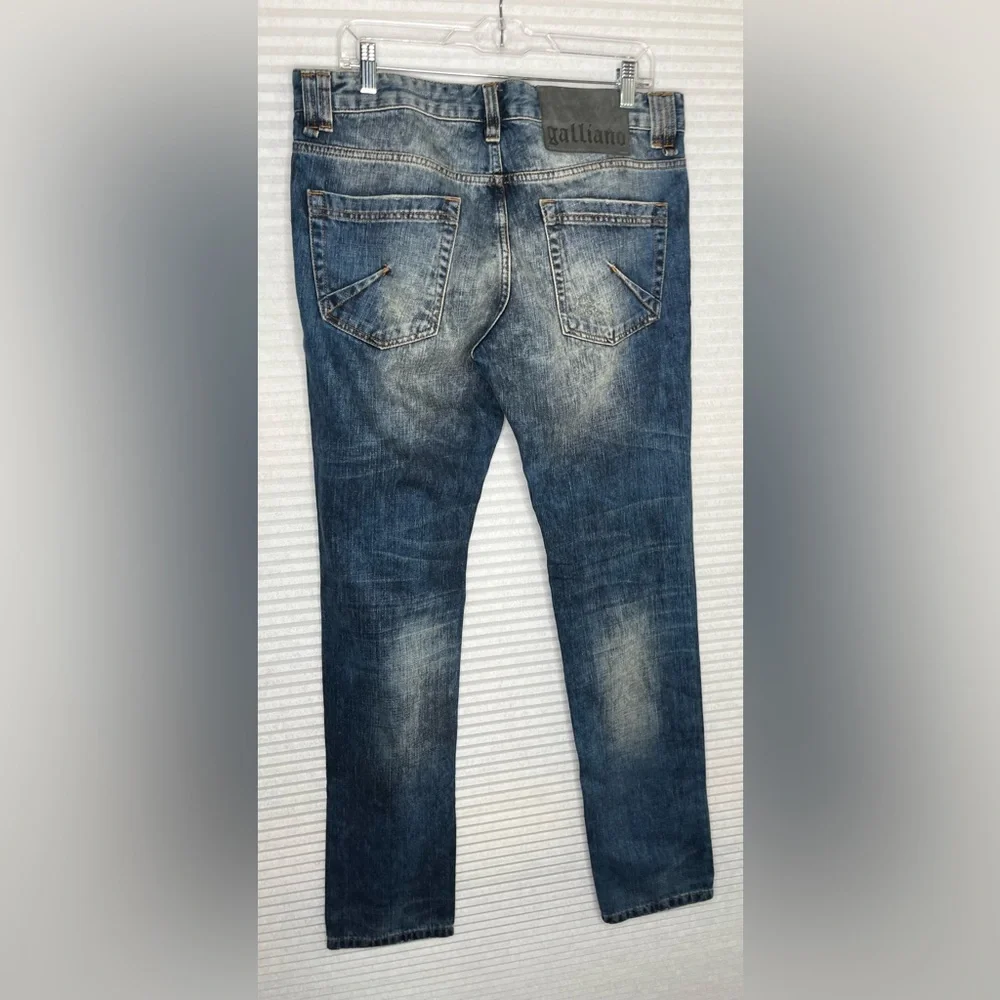 GALLIANO MENS JEANS ITTIERRE SIZE 36/50 BLUE Distressed loose fit MADE IN ITALY